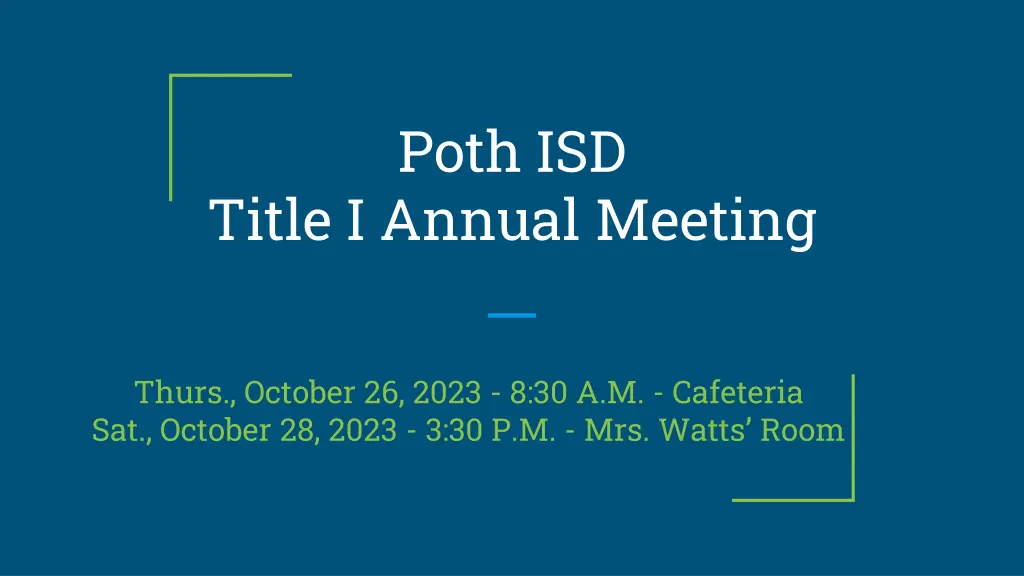 poth isd
