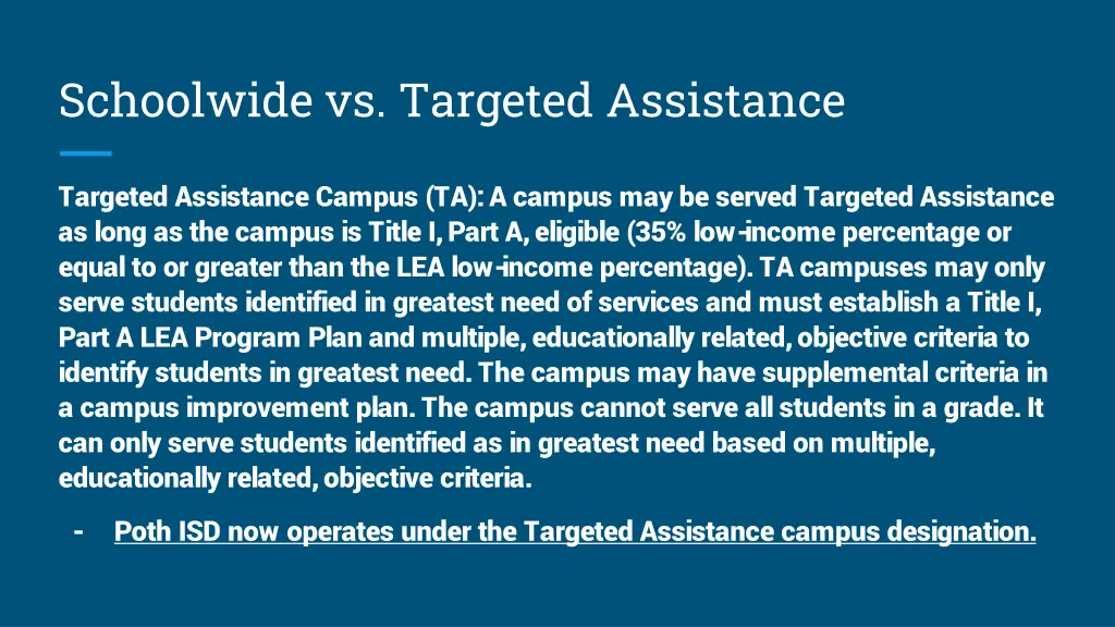 schoolwide vs targeted assistance 1