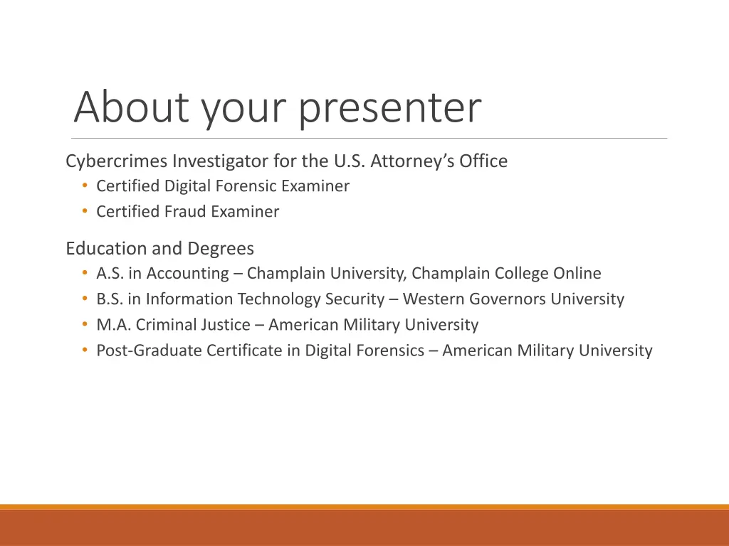 about your presenter