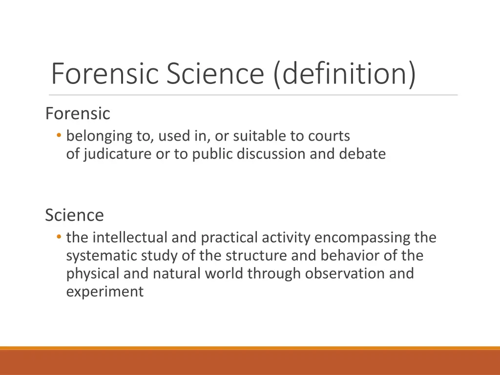 forensic science definition
