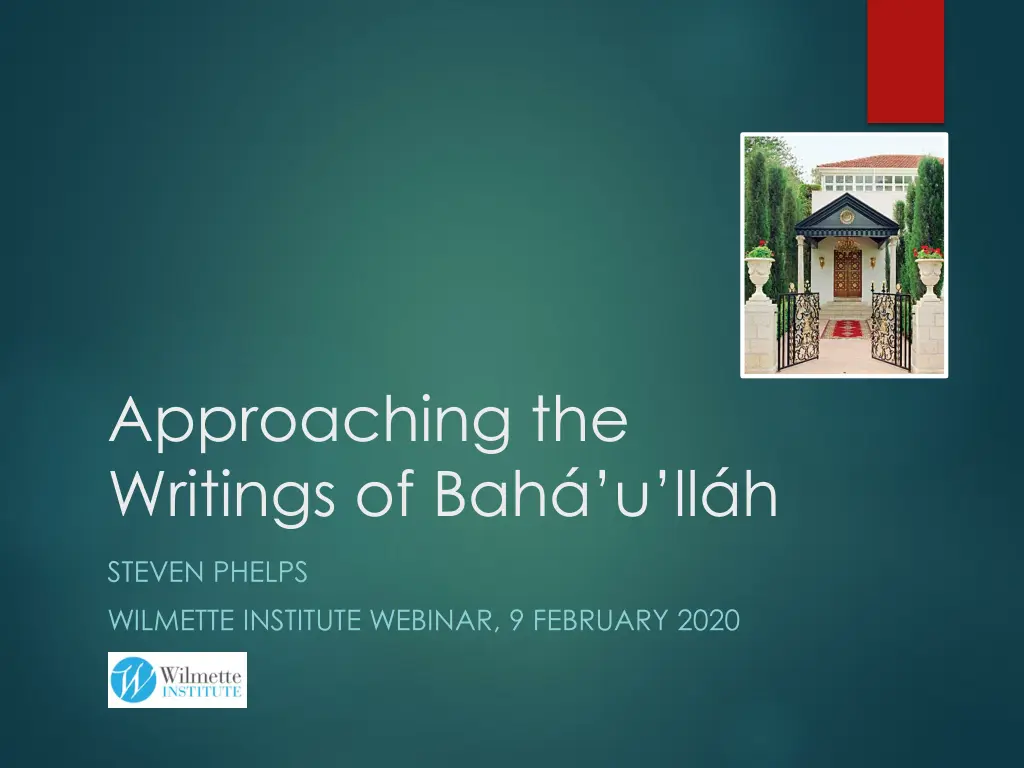 approaching the writings of bah u ll h