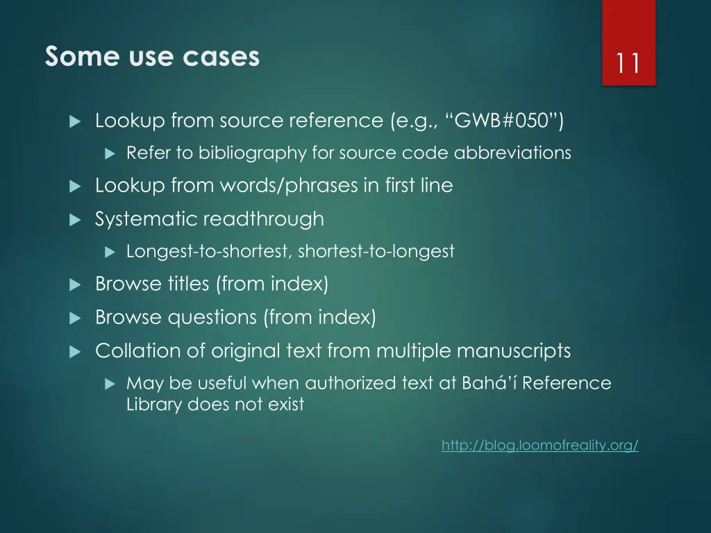 some use cases
