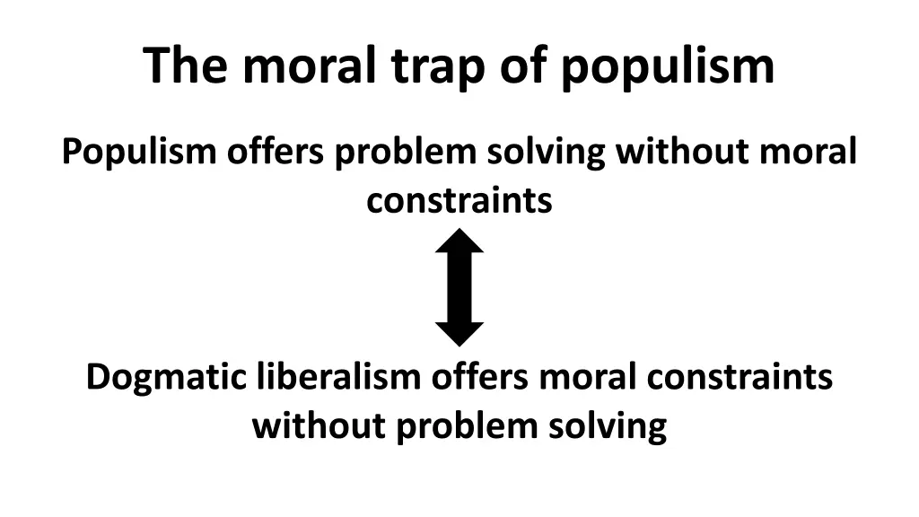 the moral trap of populism