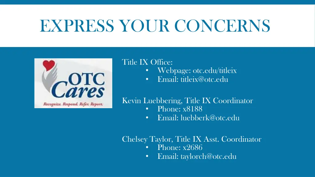 express your concerns
