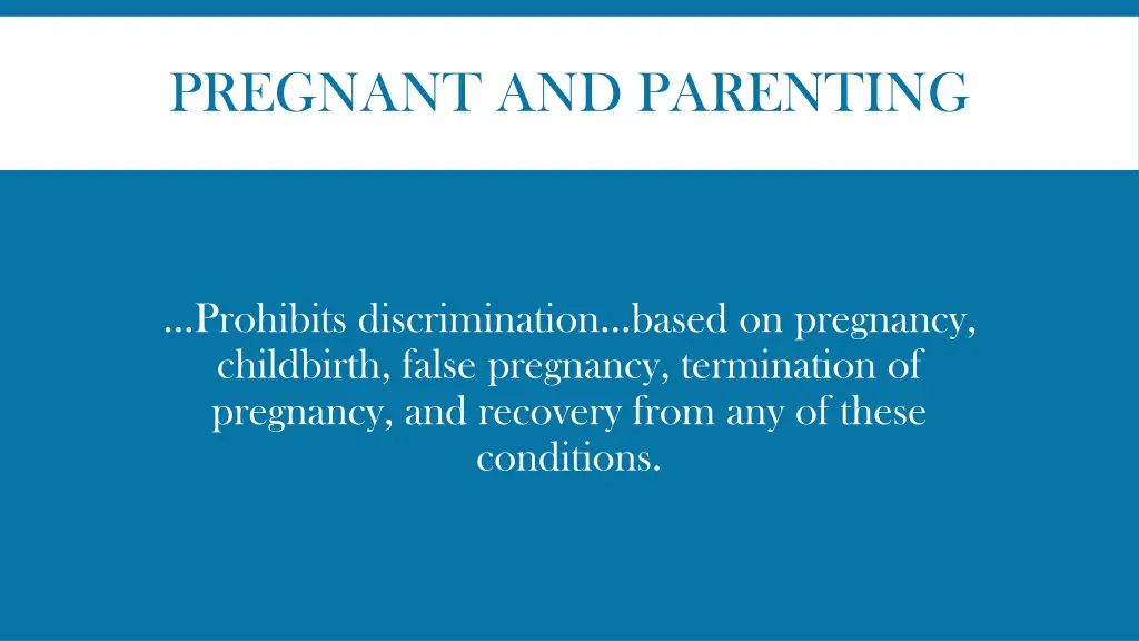 pregnant and parenting