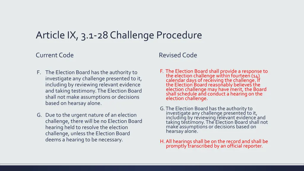 article ix 3 1 28 challenge procedure 1