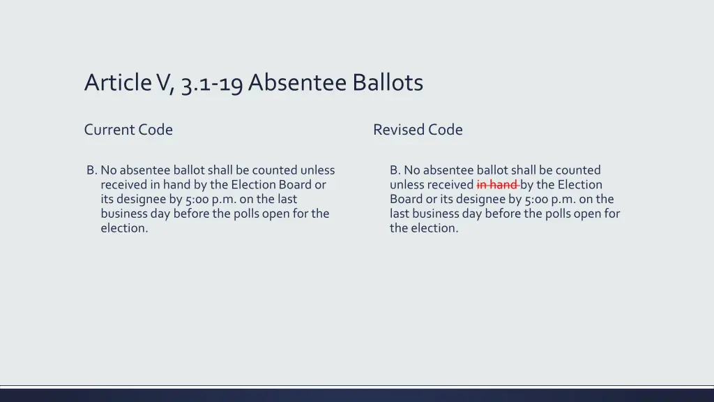 article v 3 1 19 absentee ballots