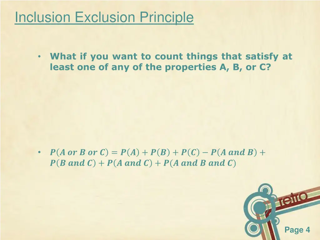 inclusion exclusion principle 1