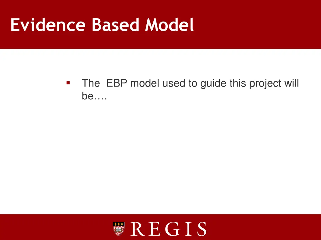 evidence based model