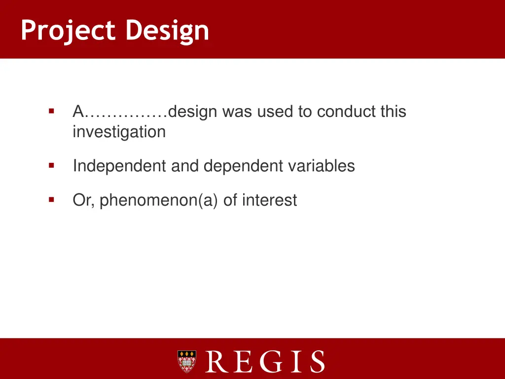 project design