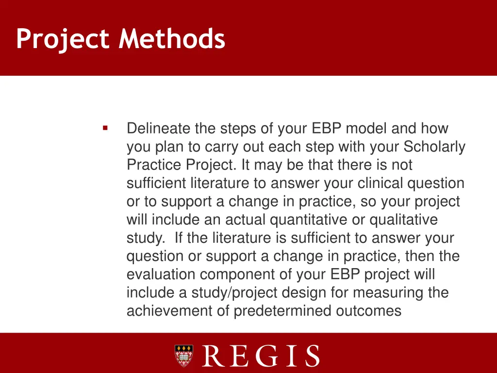 project methods