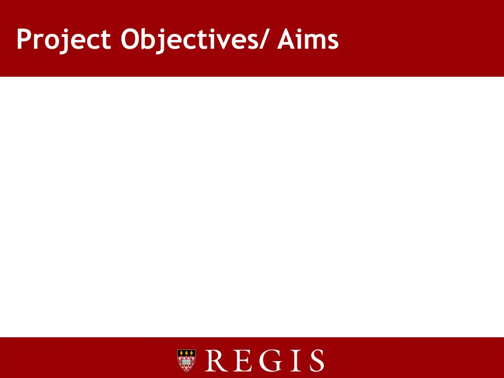 project objectives aims