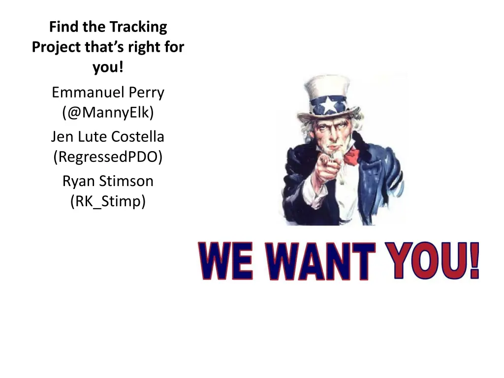 find the tracking project that s right for you