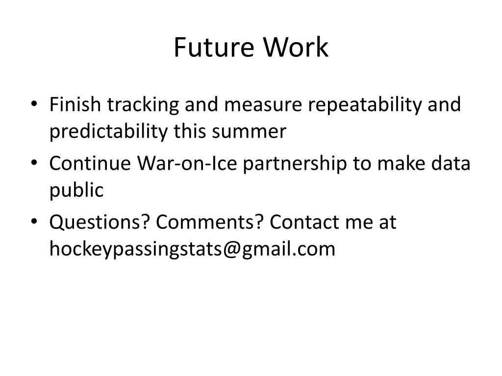 future work