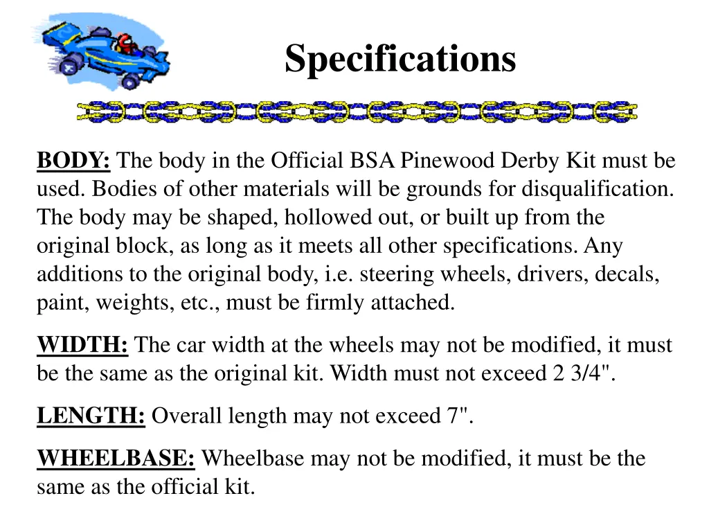 specifications