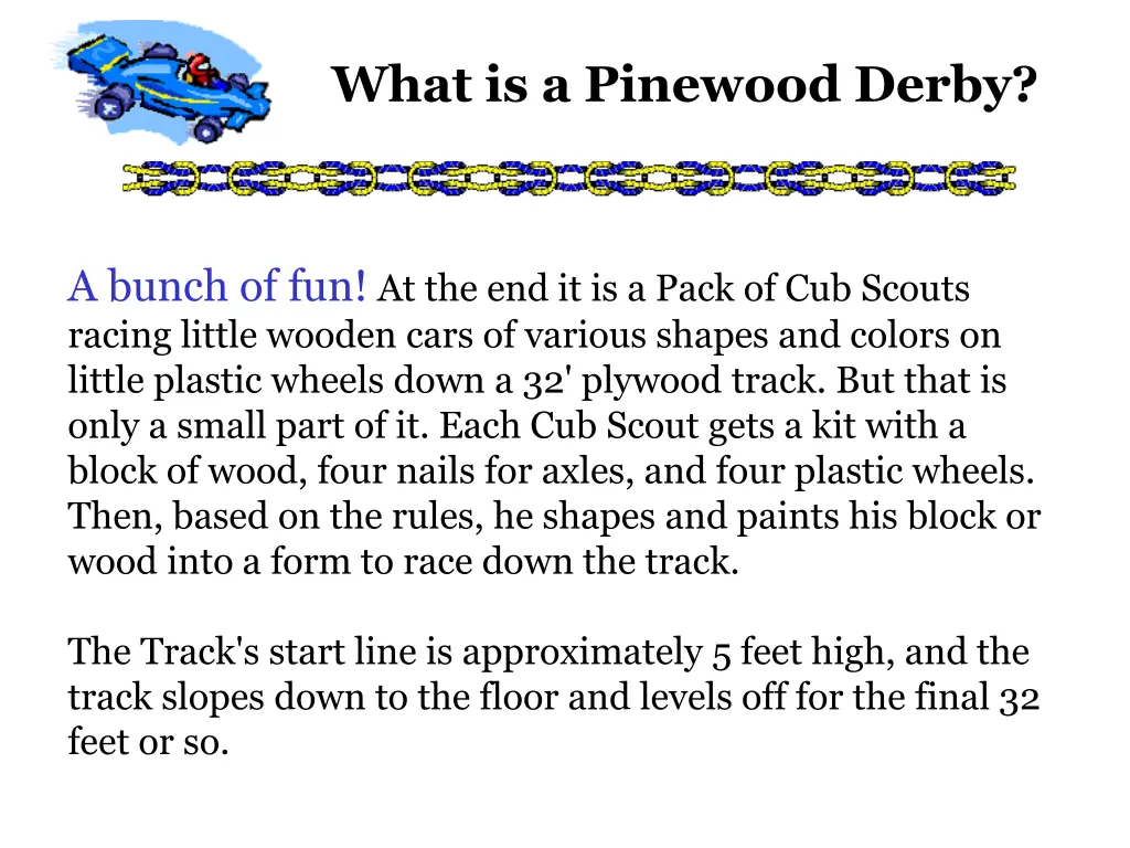 what is a pinewood derby