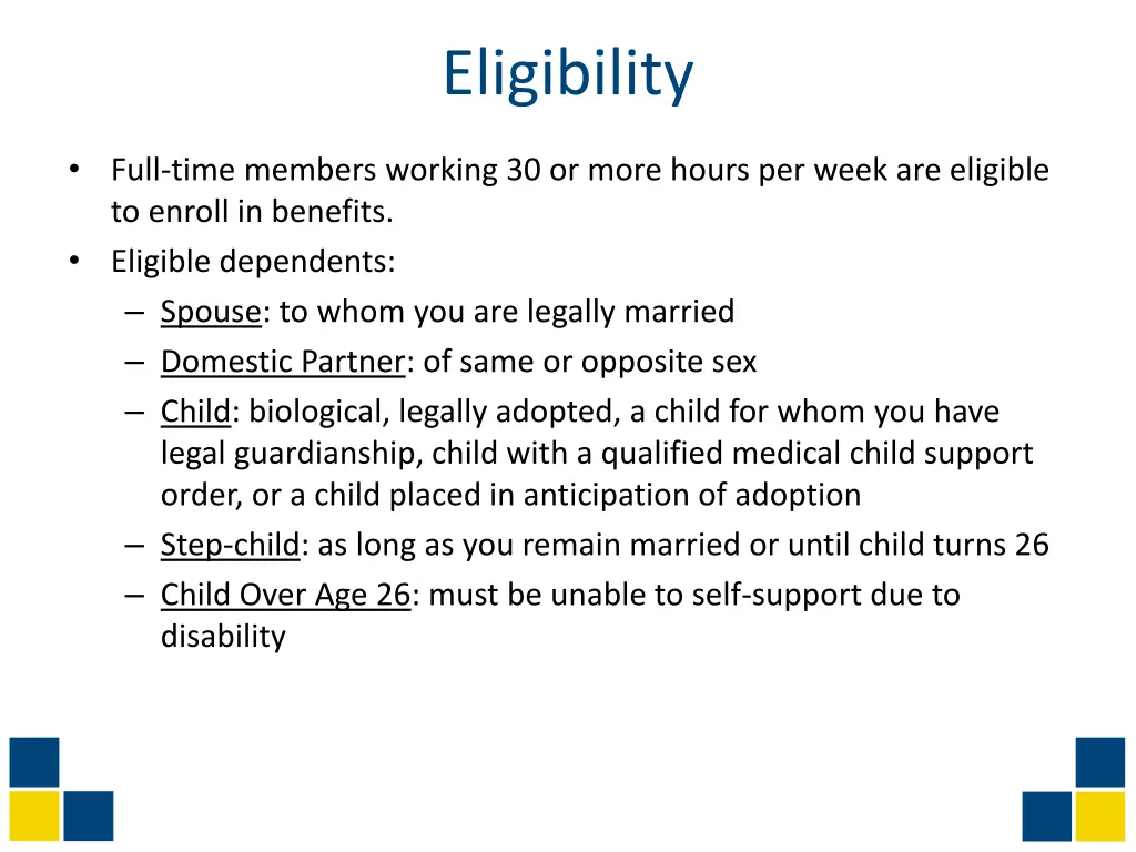 eligibility