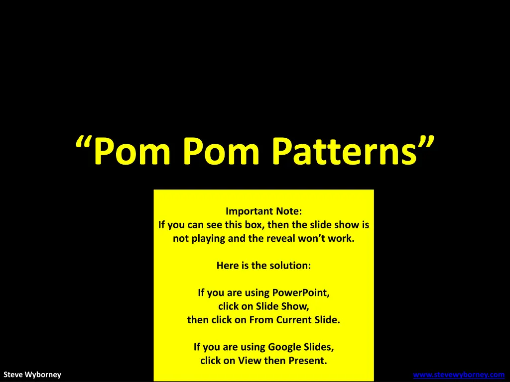 pom pom patterns