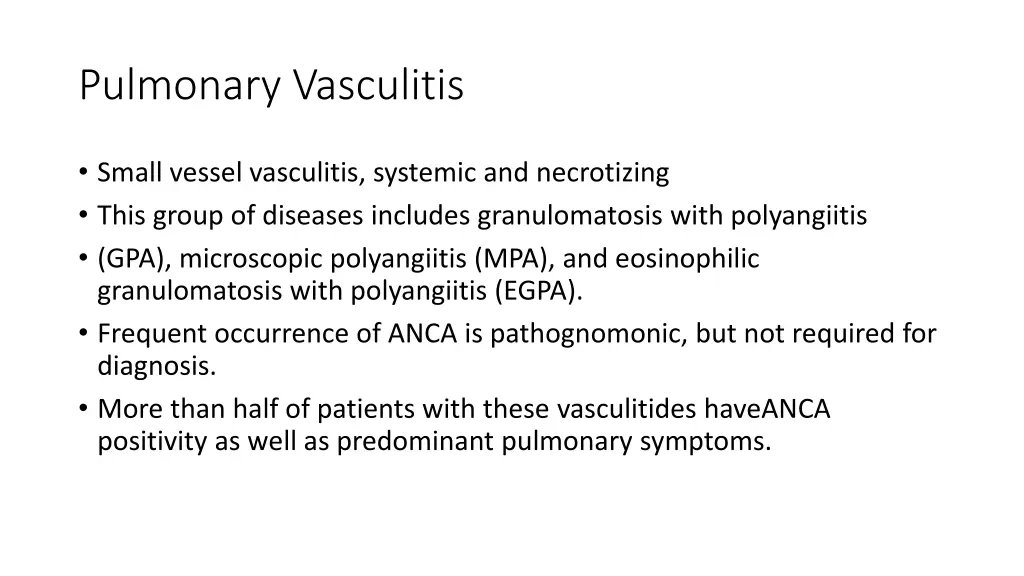 pulmonary vasculitis