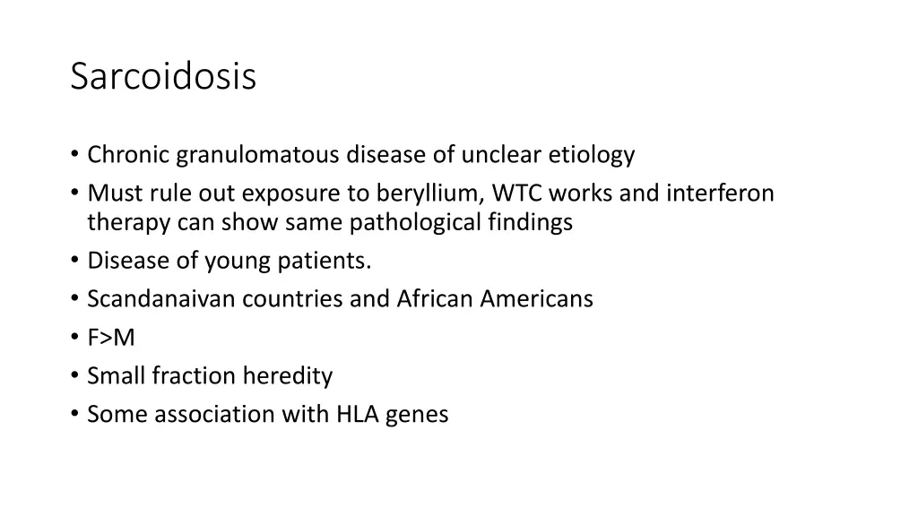 sarcoidosis