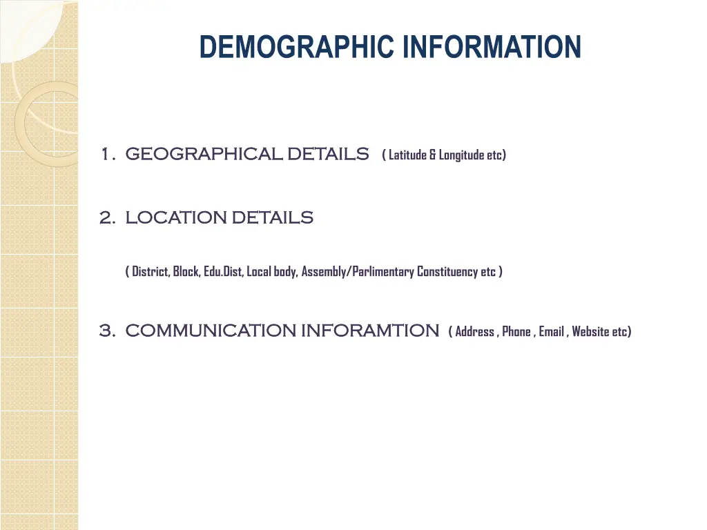 demographic information