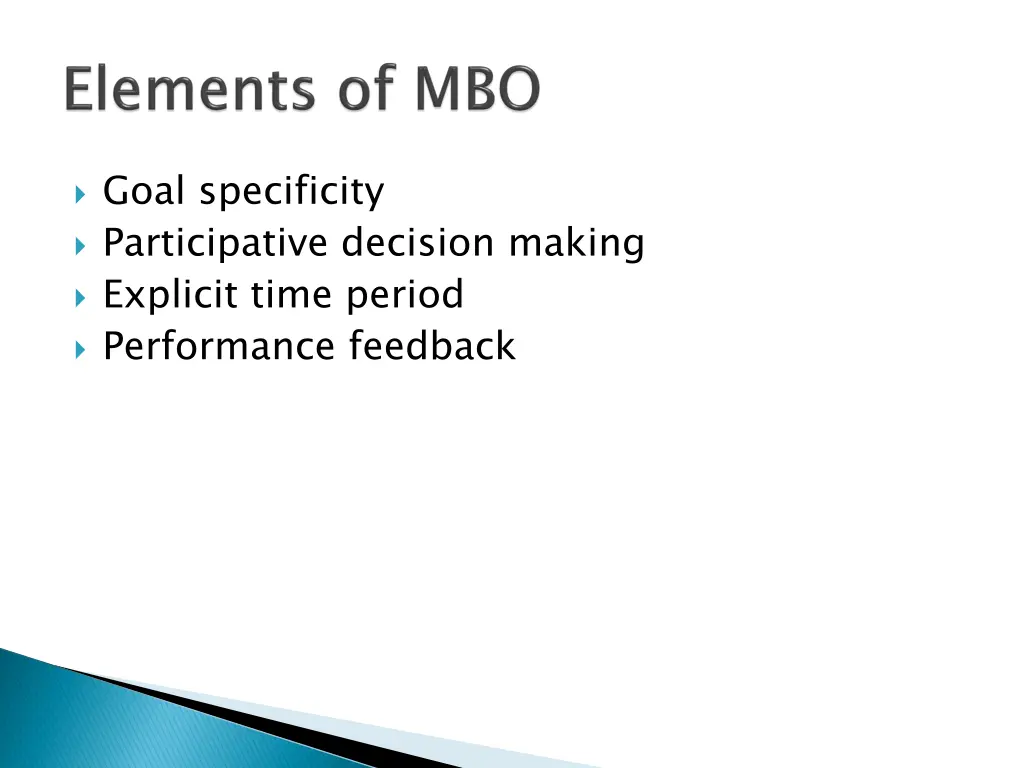 goal specificity participative decision making