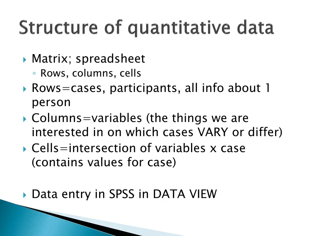 matrix spreadsheet rows columns cells rows cases