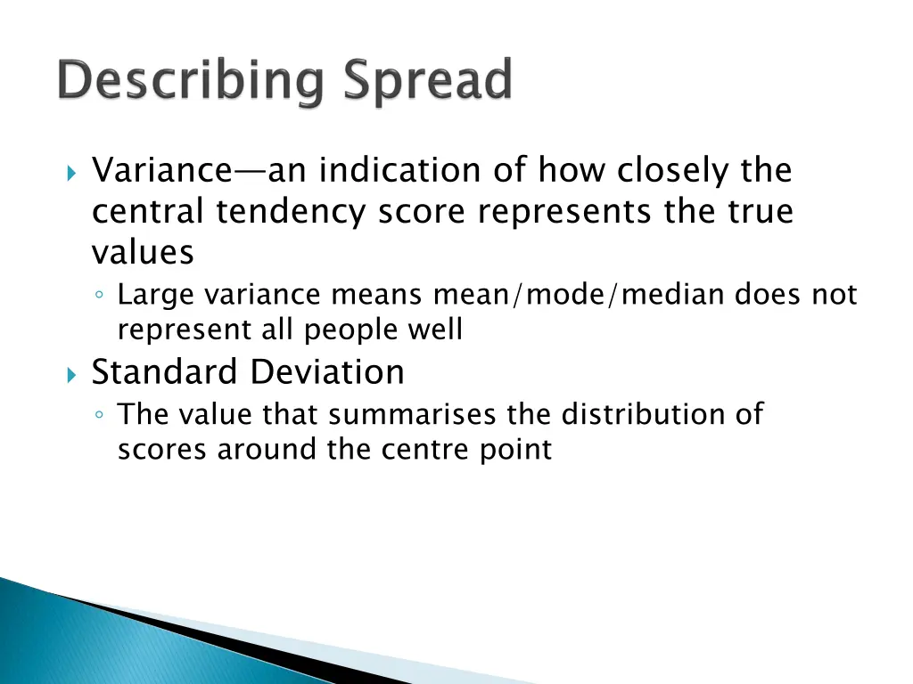 variance an indication of how closely the central