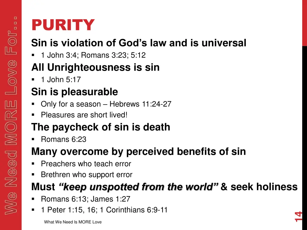 purity sin is violation