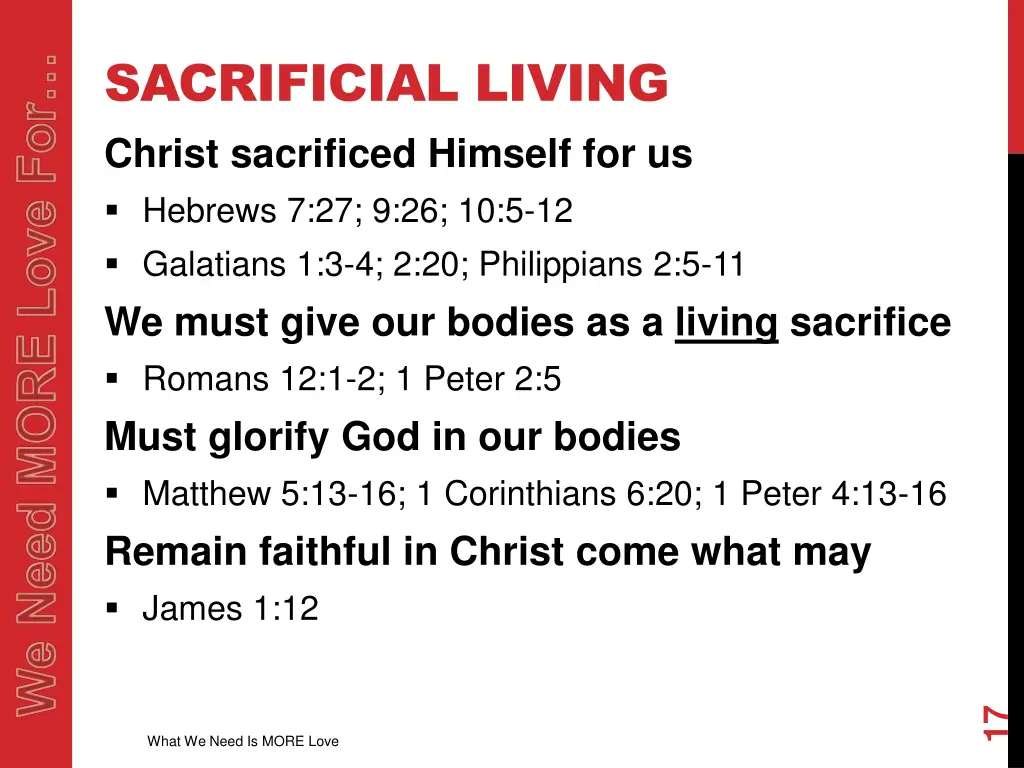 sacrificial living christ sacrificed himself