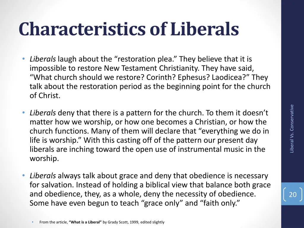 characteristics of liberals 2