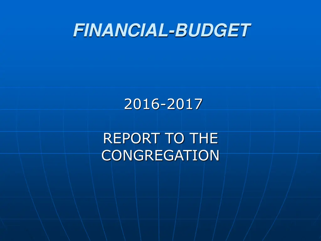 financial budget