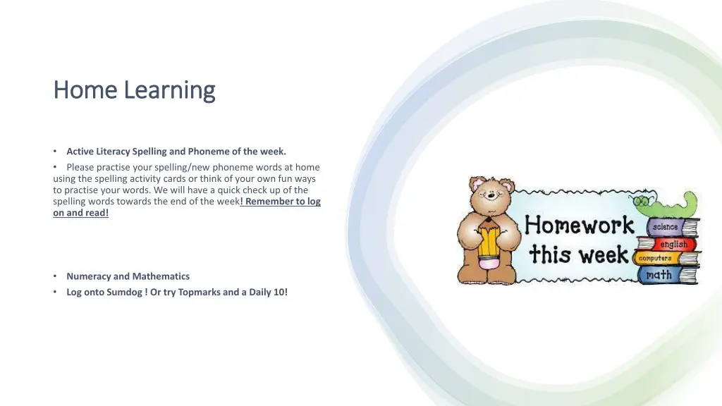 home learning home learning