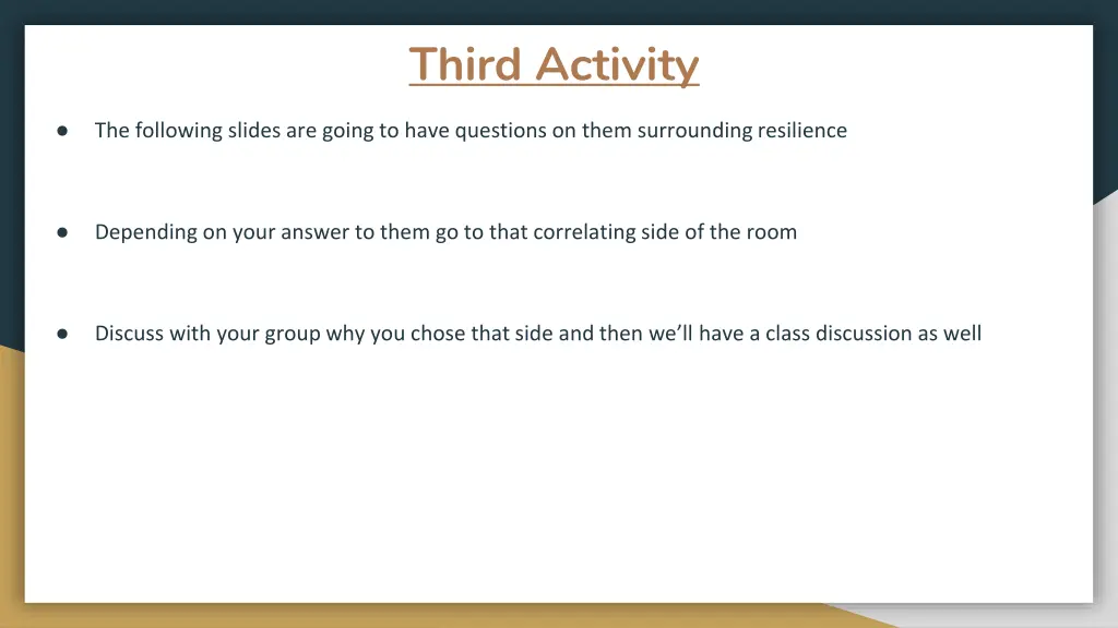third activity