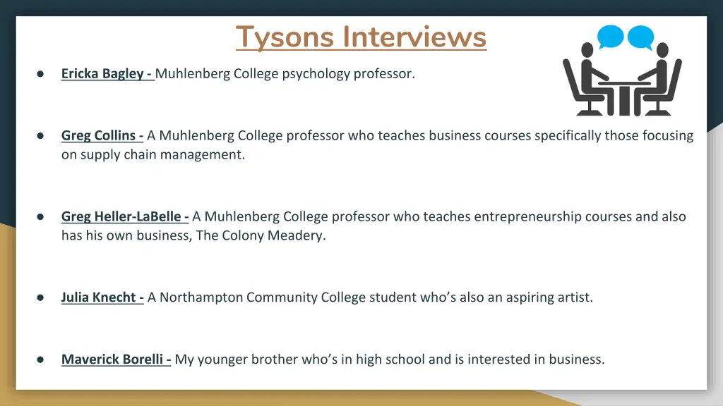 tysons interviews
