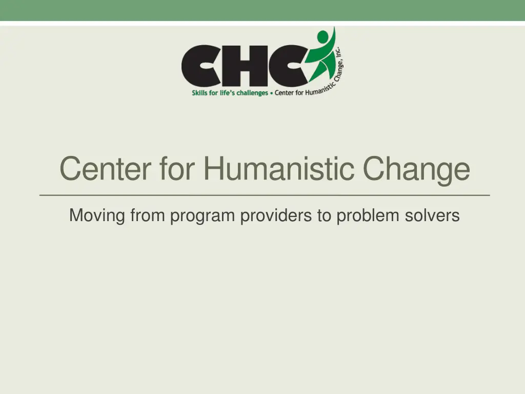 center for humanistic change