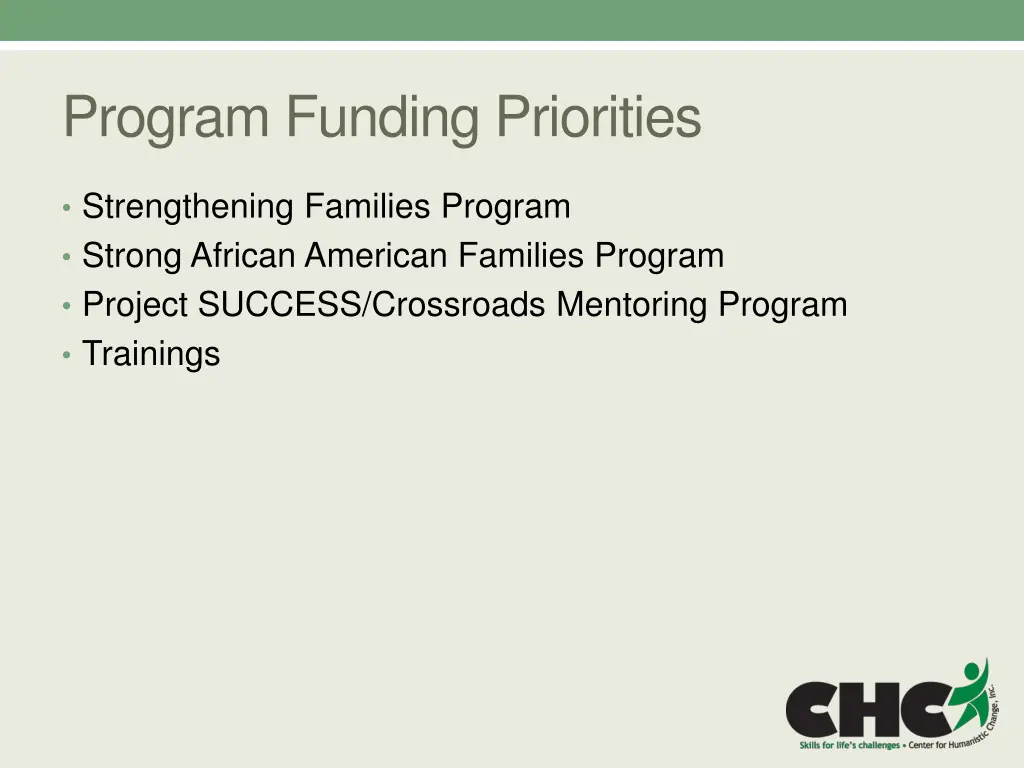program funding priorities