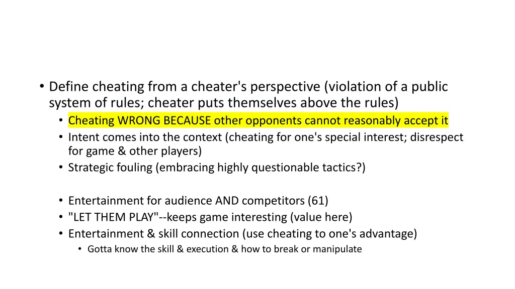define cheating from a cheater s perspective