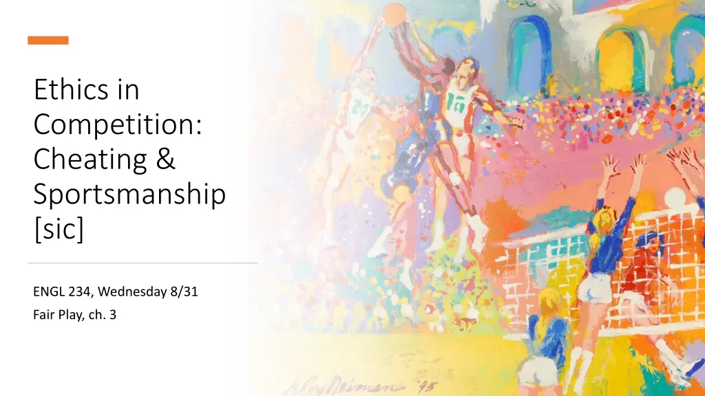 ethics in competition cheating sportsmanship sic