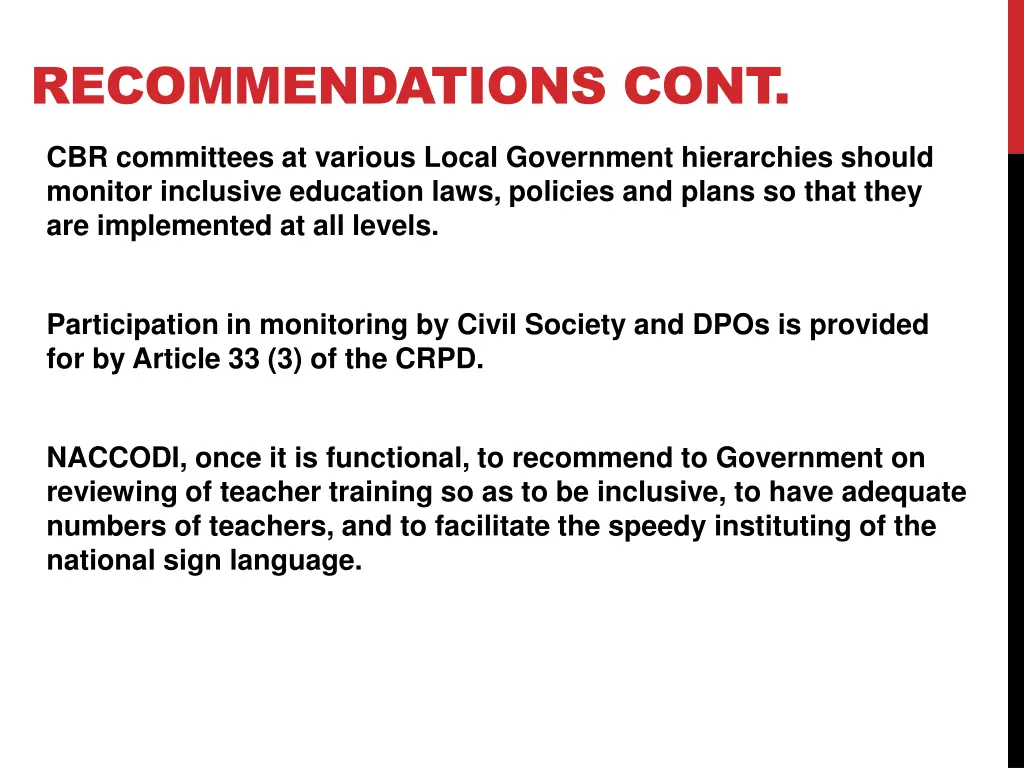 recommendations cont 4