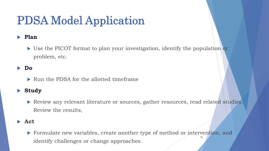 pdsa model application pdsa model application