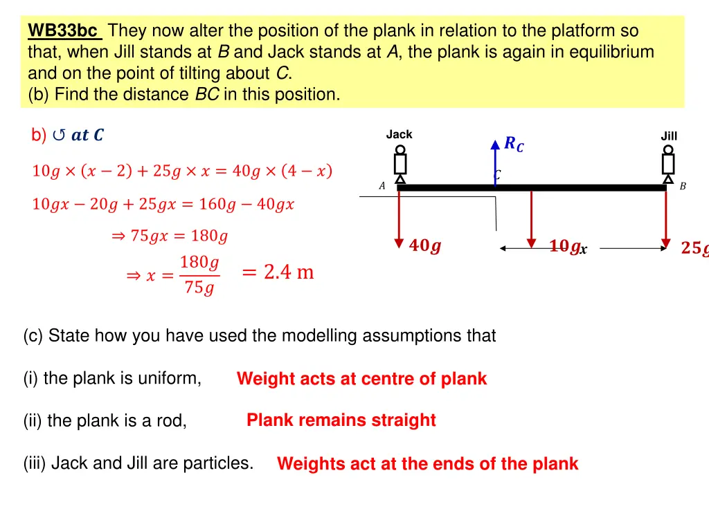 wb33bc they now alter the position of the plank