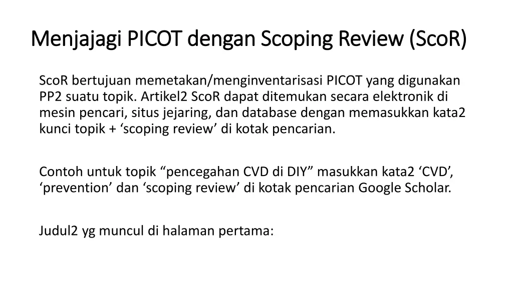 menjajagi menjajagi picot