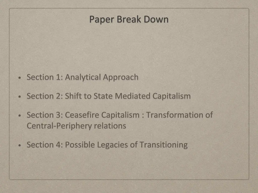 paper break down