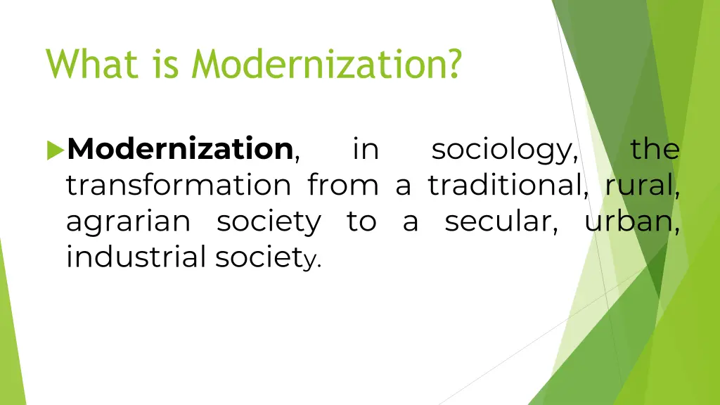what is modernization