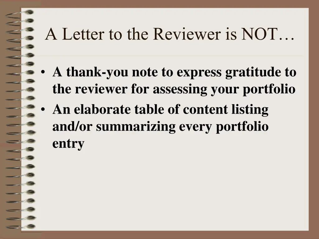 a letter to the reviewer is not 1