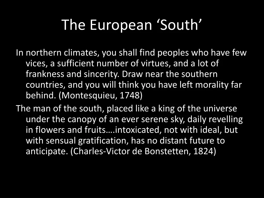 the european south