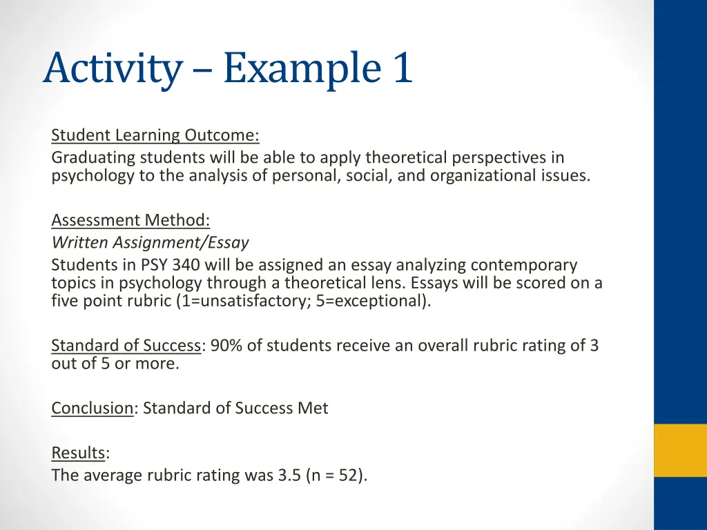 activity example 1