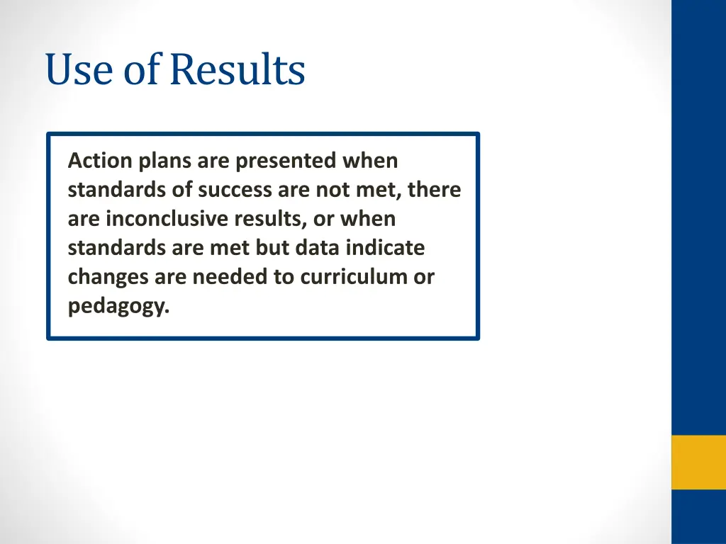 use of results