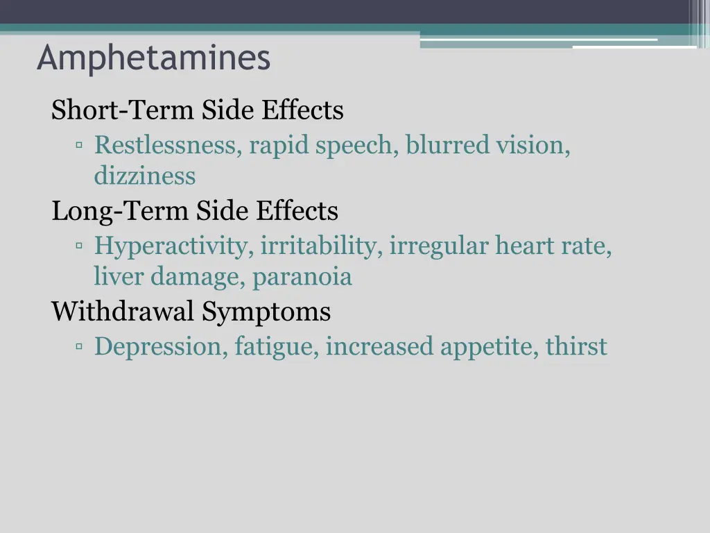 amphetamines